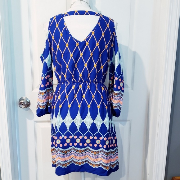 NWT PINK OWL Cold Shoulder Cutout Back Dress - Picture 2 of 4